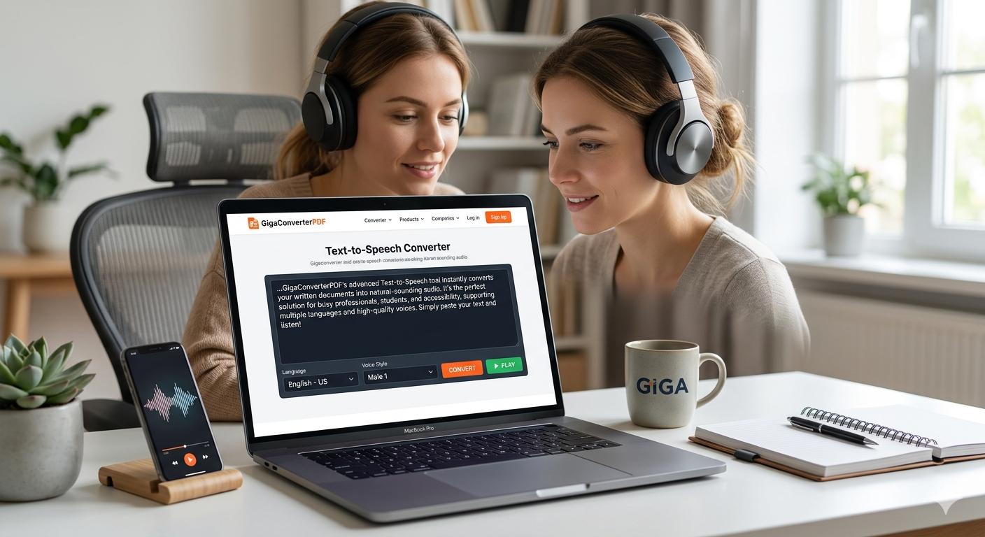 Convert Text to Speech Instantly: The Best Free Online TTS Tool by GigaConverterPDF