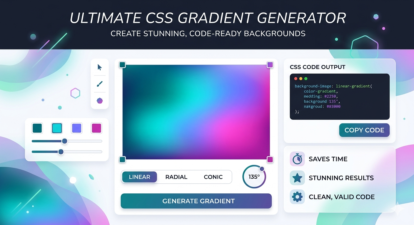 Free CSS Gradient Generator: Create Linear & Radial Gradients Instantly