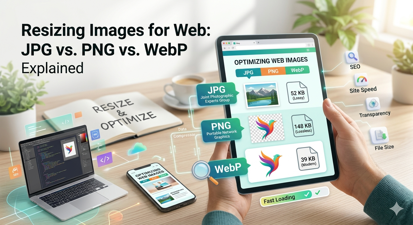 Resizing Images for Web: JPG vs. PNG vs. WebP Explained